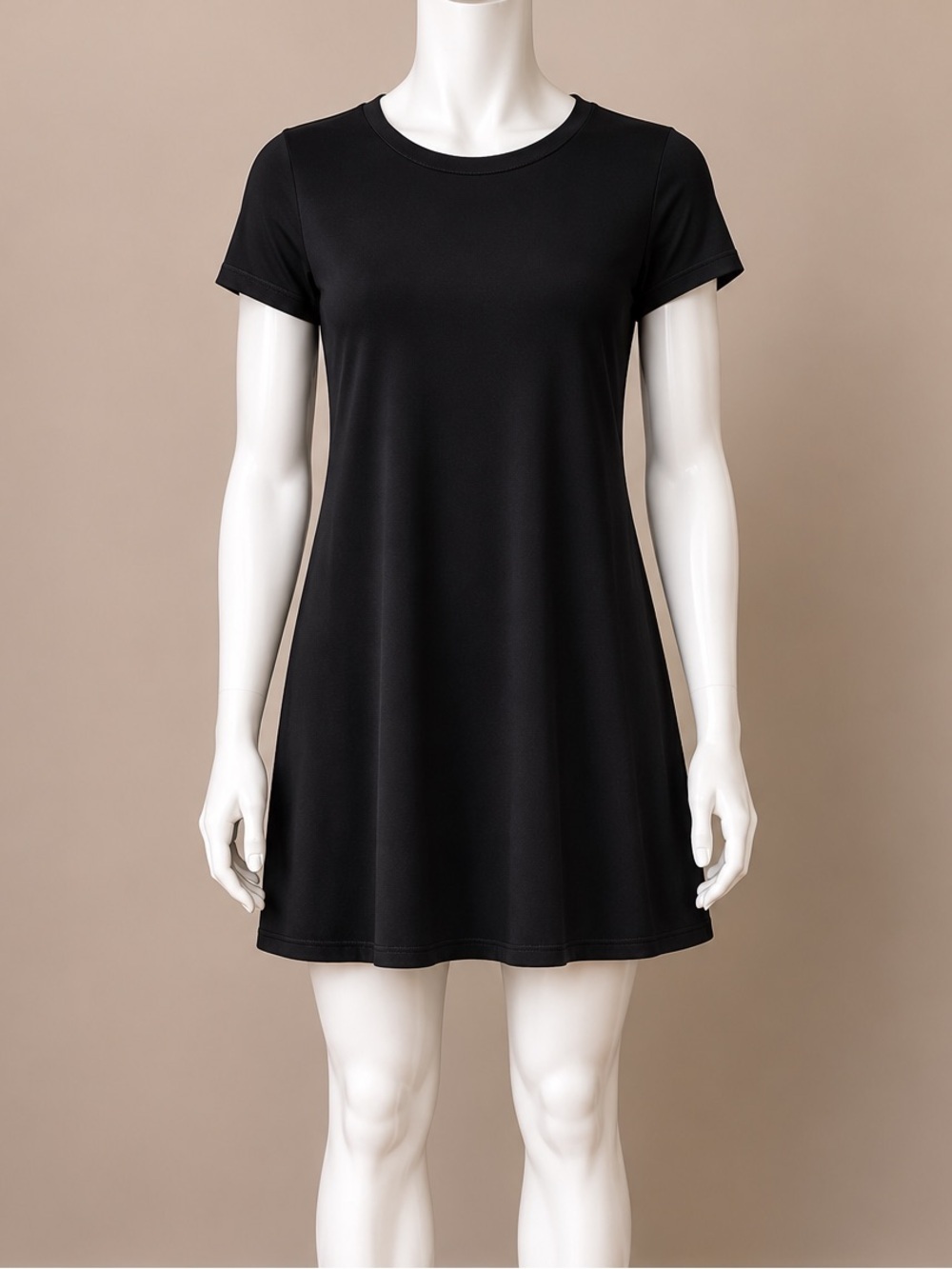 Minimalist Black T-Shirt Dress Casual Everyday Dress